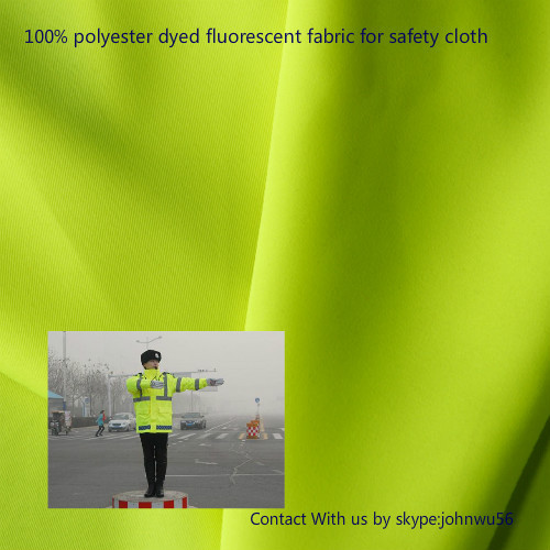 100% Polyester gefärbter Fluoreszenzgewebe für Sicherheitstoff