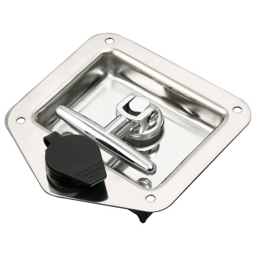 Tobre de voitures polies à miroir MS857 pour les portes de remorque de camion avec poignée SS et cadenas