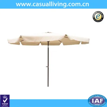10'FT 8 ribs Cheap Square Umbrella Aluminum Frame Patio Umbrellas with Logo