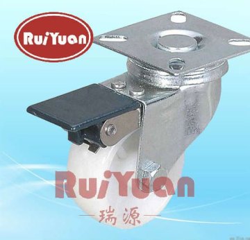 2015 Brake plastic pedal white nylon caster
