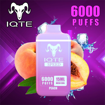 IQTE Speed ​​6000 Praf Plus อุปกรณ์ vape ที่ใช้แล้วทิ้ง