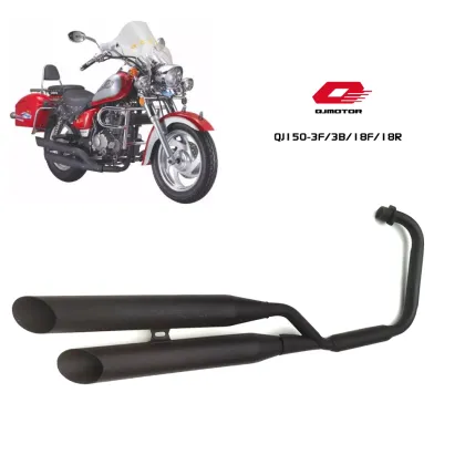QJMOTOR QJ150 3F 3B 18F 18R Motorcycle Exhaust Middle Pipe Slip-On