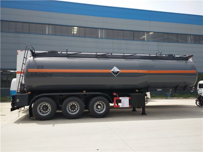 8000 جالون 3 محاور HCl Transport Trailers