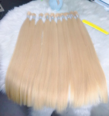 100% Virgin Remy Bulk Hair Extensions European Caucasian Blonde 613 60 Wholesale No Weft Human Hair Extensions