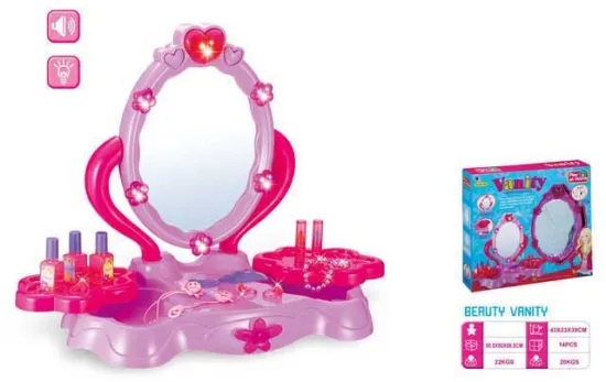 Make up table with music