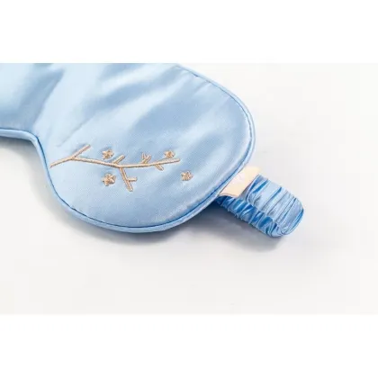 100% Silk Luxury Silk Eyemask With Embroidery Design