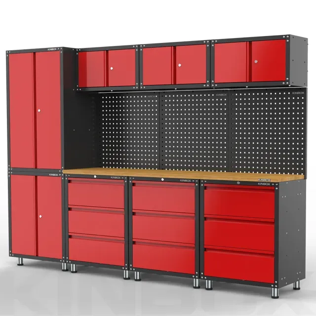 Kinbox 12-Piece Metal Garage Locker Tool Cabinet