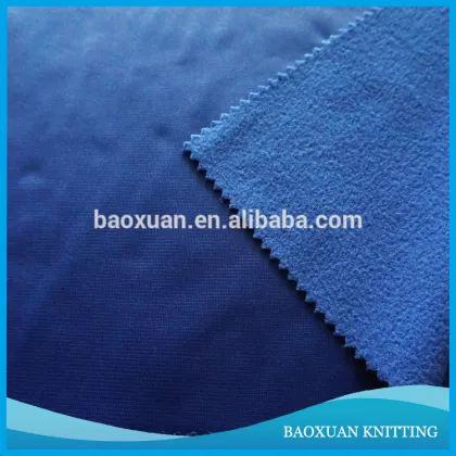 100%poliester tricot fleece sports wear fabric