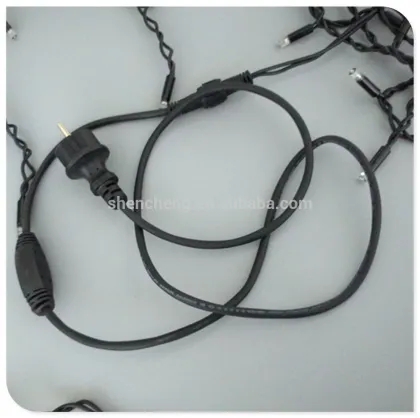 rubber cable led christmas icicle light with end connector