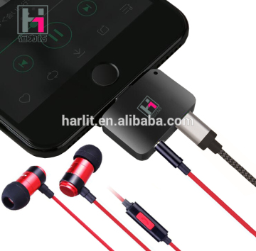 Slim Aluminum Audio Charge Adapter For iPhone 7 Support IOS 10.3 Connector With 3.5 Aux Jack And Charge Port For iPhone 7