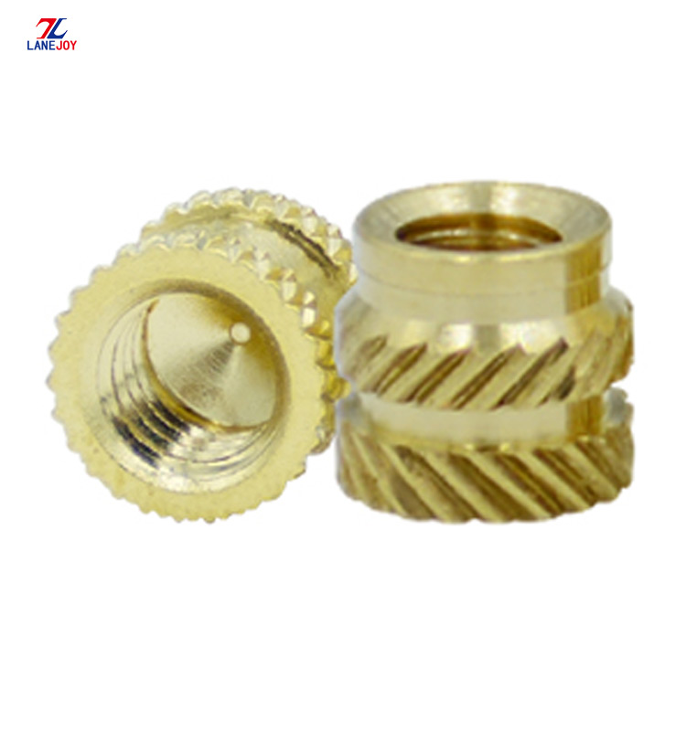 M4 compressed knurled brass insert nut