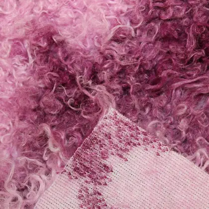 Raccoon fur jacquard soft faux fur fabric faux sheep daisy faux fur fabrics