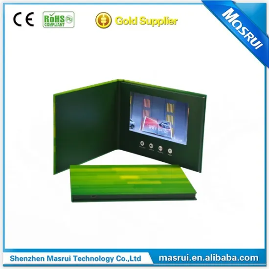 Paperboard LCD video booklet, lcd video brochure card