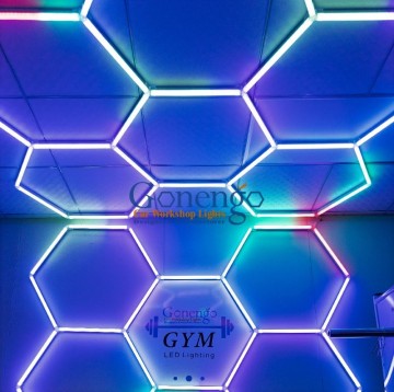 Heißer Verkauf hexagonaler Wand RGB -Licht für Fitnessstudio und Showroom
