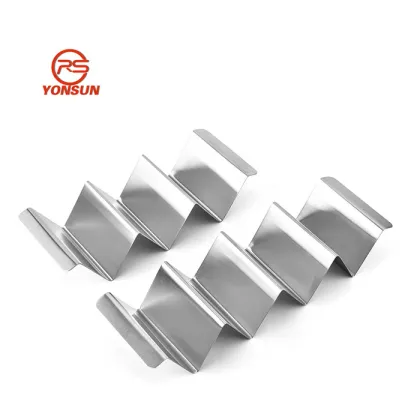 Wavy Shape 430 Stainless Steel Taco Stand Soporte De Taco Pancake Tray Serving Plates Kitchen Gadgets Taco Holder