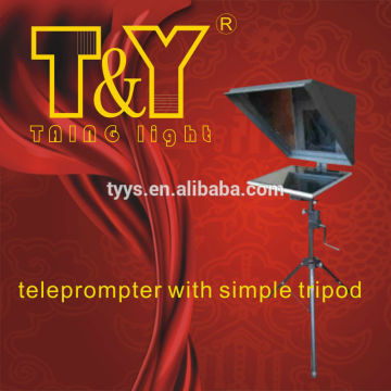 light tripod simple broadcast teleprompter for announcer