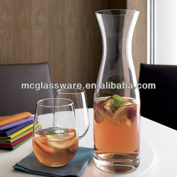 Handblown carafe and tumbler glass
