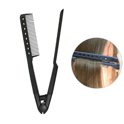 Premium Quality Hollow Curved Wave Hair Anti-Tangle Folding Comb for Professional Barbershop Use