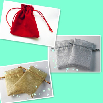 Alibaba China Manufacture Factory Price Custom Mini Promotional Gift Drawstring Bags Christmas Candy Accessory and Decoration