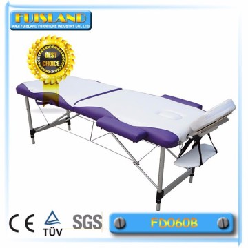 Lightweight aluminum legs and frame massage table