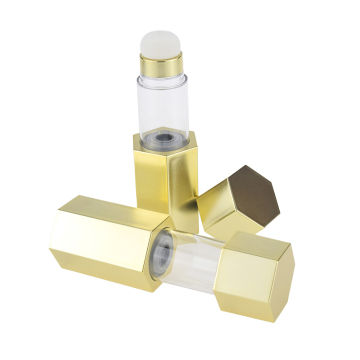  Luxury Plastic Square Empty Foundation Bottle with Sponge Pump for Cosmetics 