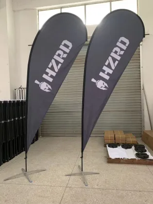 Custom Logo Printed Feather Teardrop Rectangular Banners for Advertising Campaigns