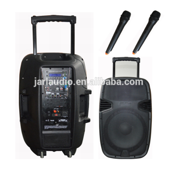12" good quality professional for concerts plactis pa speaker with Mic. and Battery