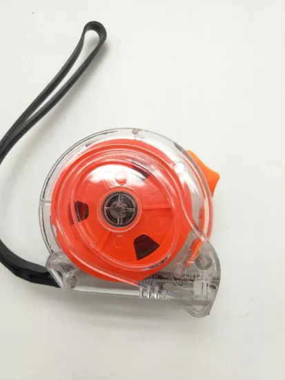 Transparent orange tape measure