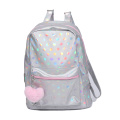 Nama Beg Sekolah Jenama Pink Shopping Sequin College Girls Fesyen Bag Perjalanan Mendaki Sekolah Sukan Sequin Backpack dengan Pompom