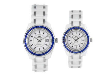 Water Proof Lover Style White Ceramic Watches, Japan Movt Quartz Watch