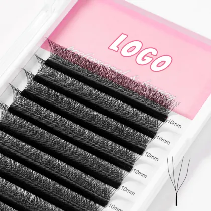 Yunhai Customized WW Shape 3D Effect Clover Lashes: Fluffy Individual Eyelash Extensions