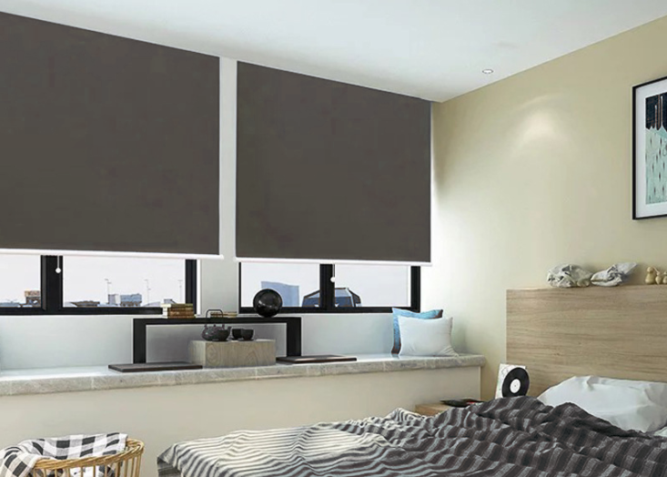 Tirai Roller Blind Warna Dicelup Biasa