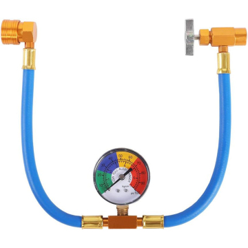 R134A AC Refrigerant Charge Hose Kit with 1/2 Inch Can Tap and Quick Coupler 100PSI