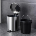 Pedal stainless steel trash can