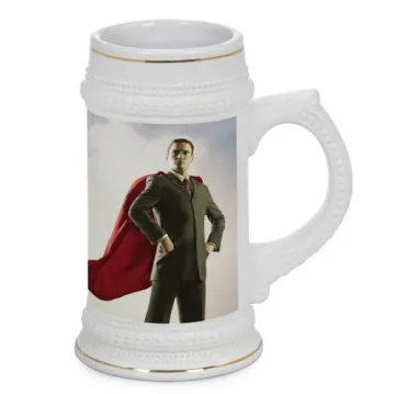 Sublimation White Porcelain Giant Mug With Custom Design For Promotion