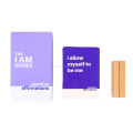 Personalized Spiritual Positive Shower Cards with Wood Stand