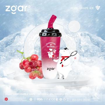 Zgar одноразовые вейп -ягоды Ice 6000 Puffs