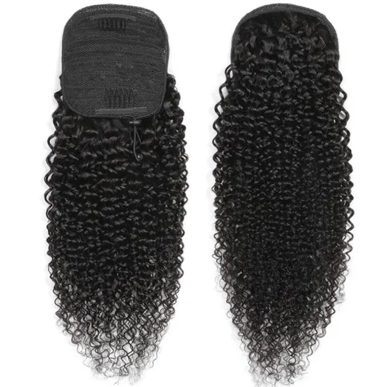 Best selling wholesale brazilian drawstring curly ponytail, water wave ponytail drawstring human, curly drawstring ponytail