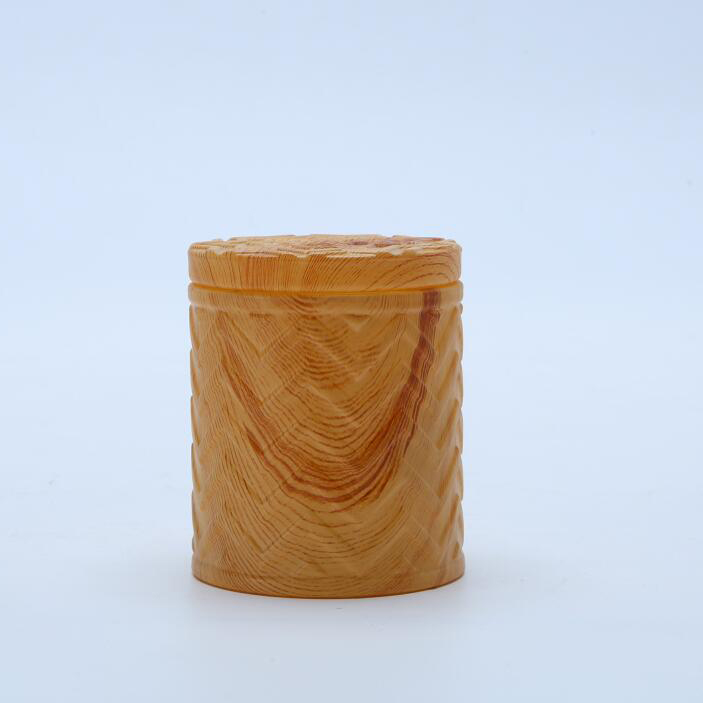 Br 1844new Arrival Glass Candle Jar With Marbal Design