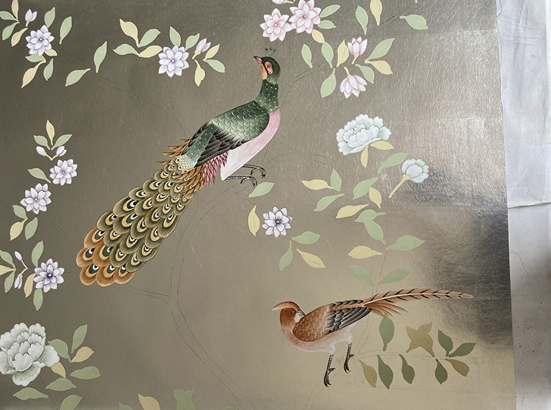 Hand drawn Flower and Bird Paintings