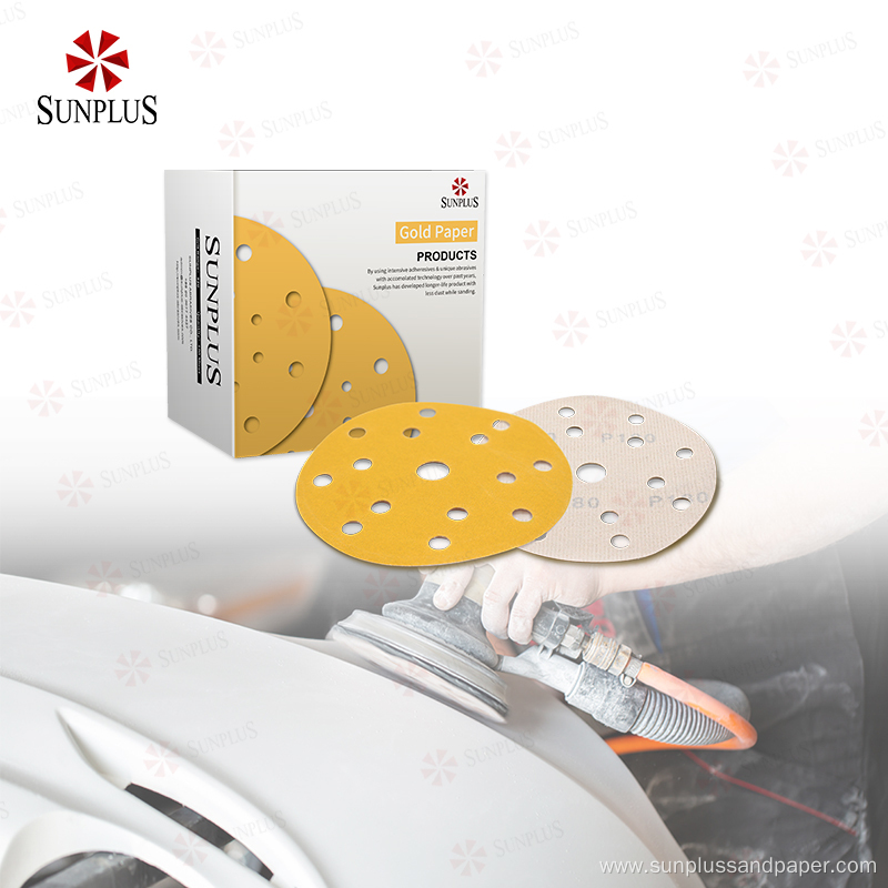 Gold Paper Sanding Disc Car Sandpaper Abrasives