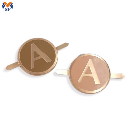 Custom metal letter logo for handbags