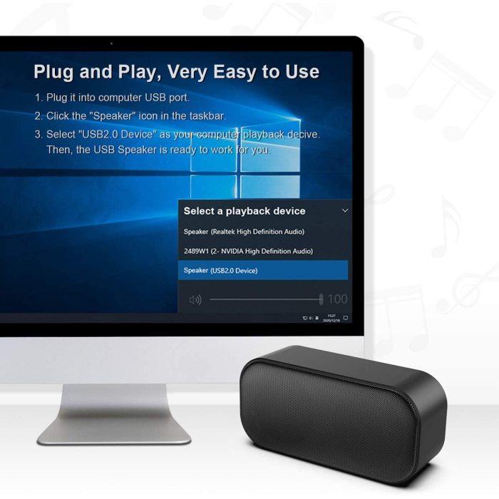 Computer Mini USB Powered 2.0 Πλαστικό ηχείο φορητού υπολογιστή