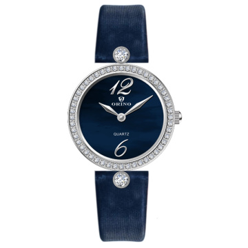 Luxus -Mop -Perlenquarz Minimalismus Watch für Frauen