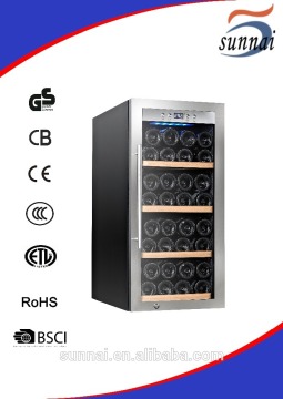 wine cellar 28 bottles seamless stainless steel door dual zone wine fridge