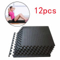 12pcs EVA Foam Sports Floor Mat Brick Baby Jigsaw Puzzle Mat/Children's Carpet High Quality Non-slip Black Gray Stain Resistant