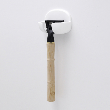 Rechargeable Bamboo Razor with Replaceable Eco-Friendly Six Spot Welding Blades and Magnet Connection for Men's Shaving