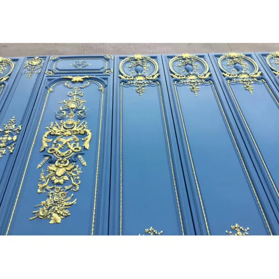 Unique Blue Gold Accent 3D Wall Panels - Made in China Indoor Carved Wall Decorations