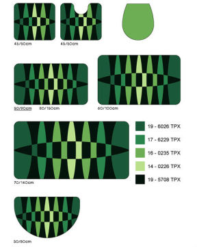 GREEN COLOR BATHMAT WHOLE SETS BATHBAT (EV-G002-BM)