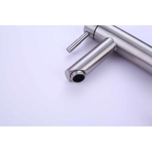 Bathroom 304 Stainless Steel Brushed Basin Mixer Faucet